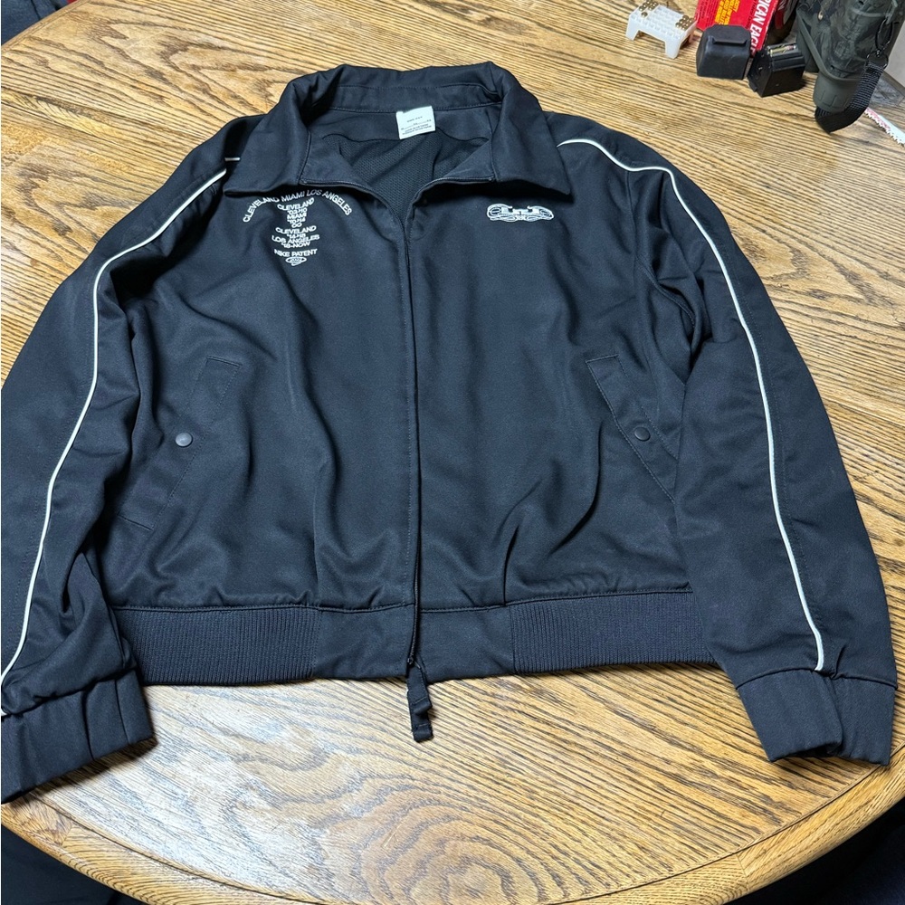 Black Kids Jacket with White Accents